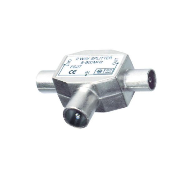 Home FS 27 Koax-Verteiler, 1 Stecker, 2 Buchsen