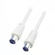 Home RF 10 Koaxialkabel, Stecker-Buchse, doppelte Abschirmung, 10m, weiß