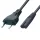 Home N 1/VDE Netzkabel, 1,5 m, H03VVH2-F 2x0,75 mm², max. 500 W, schwarz