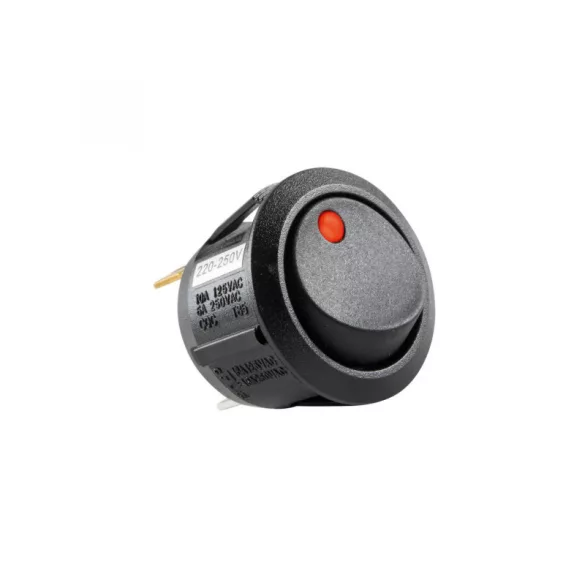 Home STV 11 beleuchteter Kippschalter, 1 Stromkreis - 2 Positionen, 250 V, 6 A, rot