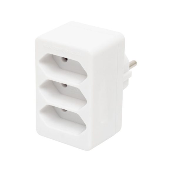 Home NV 23/WH Steckdosenleiste, 3 EURO-Steckdosen mit Kindersicherung, max. 3 x 500 W, weiß