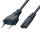 Home N 11/VDE Netzkabel, 1,5 m, H03VVH2-F 2x0,5 mm2, max.500W, schwarz