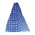 Home KT 250/BL Weihnachtsbaumdecke, blau, silberne Sterne, Fleece, Innenbereich