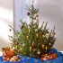 Home KT 250/BL Weihnachtsbaumdecke, blau, silberne Sterne, Fleece, Innenbereich