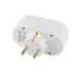 Home NV 22-90 Netzadapter, 2 geerdete Steckdosen mit Kindersicherung, 90° gedrehte Steckdose, (max. 3680W), weiß