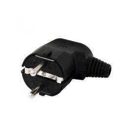   Home NPD 1/BK geerdeter Stecker mit seitlicher Kabelführung, flexibler Knickschutz, max. 3680 W, schwarz