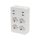 Home NV 4 USB Tablett-USB-Verteiler, 4 geerdete Steckdosen, 4 USB-Anschlüsse gesamt 2,4A, drehbarer Stecker, max. 3680W