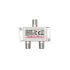Home TSX 1910 F Verteiler, HQ professionelle Qualität, 75 Ohm, IP44, Zinklegierungskonstruktion, 5-2400 MHz, 2-Wege, 1 Eingang, 2 Ausgänge