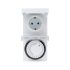 Home TG 24 mechanischer Zeitschaltuhr, max. 16 A / 3680 W, 24-Stunden-Programmierung, IP44, für den Außenbereich