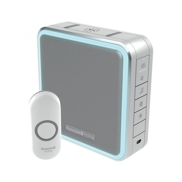 Honeywell Home DC915NG kabellose Türklingel, 200m Reichweite, 11 Melodien, programmierbare Stummschaltung, LED-Anzeige, einstellbare Lautstärke