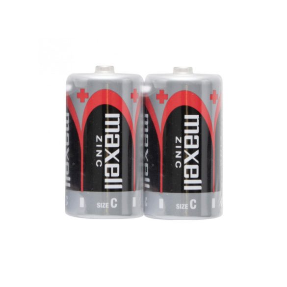 Maxell R14 C Batterie, halblang, Baby, 1,5V, 2 Stk./Packung