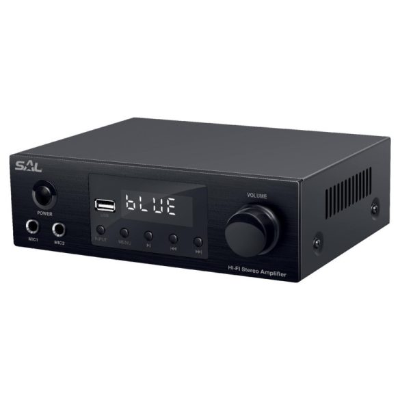 SAL BTA 250 Stereo-Multimedia-Verstärker, 2x50 Wmax / 4-8 Ohm, BT, FM-Radio, USB, AUX
