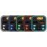 SAL FMBT 18RGB Auto-Freisprecheinrichtung und Ladegerät, 5 in 1, FM-Modulator, Doppel-USB-Schnellladegerät, Spannungsmesser, Bassverstärkungstaste