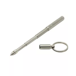   True Utility Telepen, TU246K, teleskopisches Design, gebürsteter Edelstahlkörper, Aluminiumgehäuse, 3 Minen, magnetisch