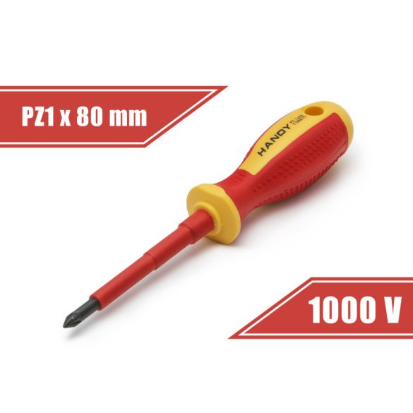 Handy Schraubendreher - PZ1 x 80 mm - bis 1000V isoliert