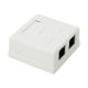 Wandsteckdose - doppelt, 8P8C UTP Cat.5