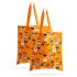 Halloween-Geschenktaschen-Set - 27 x 31 cm - orange - 2 Stück/Paket