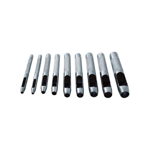 Lederlocher-Set, in Kunststoffhalter; 9 Stück, 2,5-10 mm