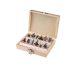EXTOL CRAFT Oberfräse-Set 12-tlg., kleines Set (in Holzbox); 8 mm Spannaufnahme