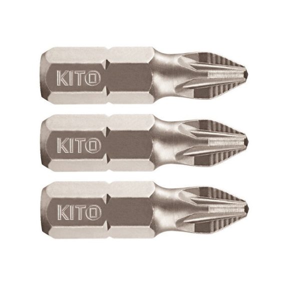FORTUM Schraubendreher-Bits PZ, 3 Stk., S2 Stahl; PZ 2×25mm, ACR, Blisterpackung