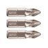 FORTUM Schraubendreher-Bits PZ, 3 Stk., S2 Stahl; PZ 2×25mm, ACR, Blisterpackung
