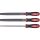 EXTOL PREMIUM Metallfeilen-Set, 3-tlg. (flach, halbrund, rund), 200mm, T12 Stahl, Hieb 2, fein, TPR-Gummigriff