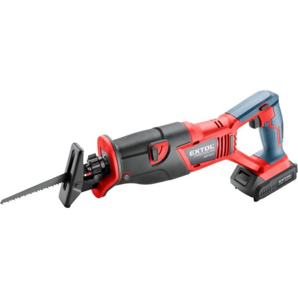 EXTOL PREMIUM Akku-Säbelsäge, Share20V, 20V, Li-ion, 1 Akku, 1 Ladegerät, 2000 mAh, 0-3000 U/min