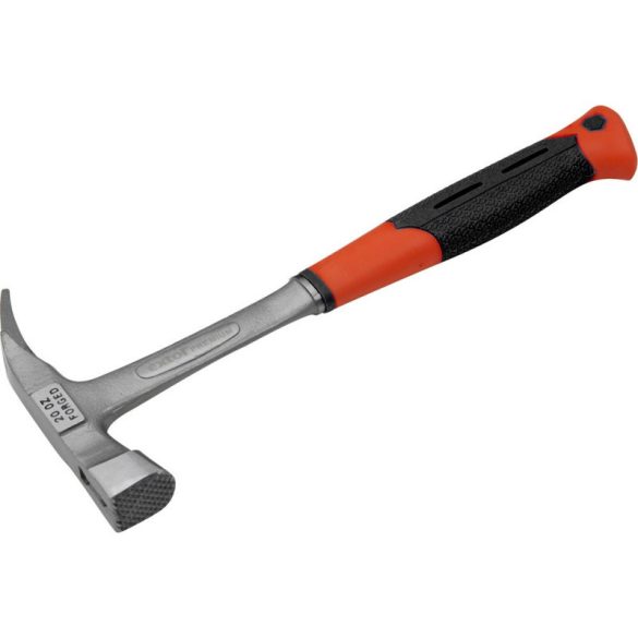 EXTOL PREMIUM Pflasterhammer geschmiedet, magnetisch; aus einem Stück geschmiedeter Griff, 576g, zweikomponentiger gummierter/Kunststoffgriff