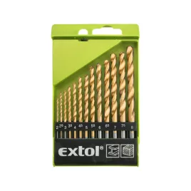   EXTOL CRAFT Metallspiralbohrer-Set HSS TITAN beschichtet; 13 Stk., 2-8mm (in Kunststoffbox)