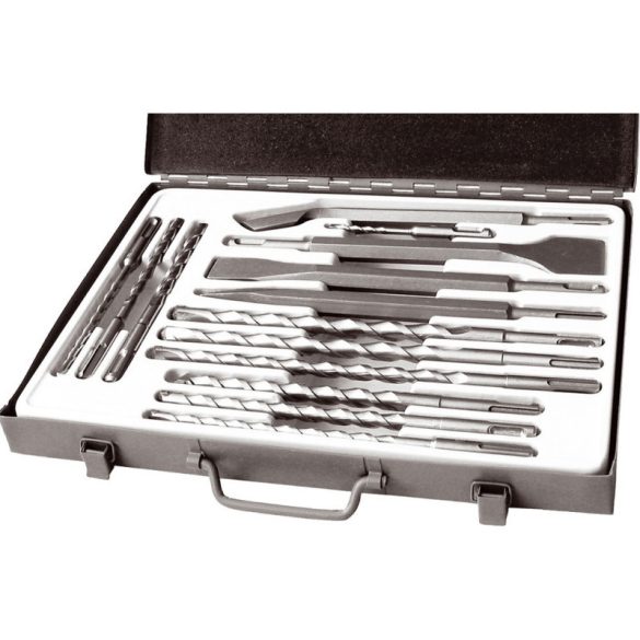 EXTOL PREMIUM Betonbohrer- und Meißelset SDS PLUS; 14-teilig, 5/110mm, 6,8,10/160mm, 8,10,12/210mm, 10,12,14/260mm, flach 20,40, spitz,