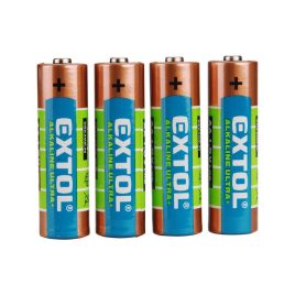   EXTOL ENERGY Batterien-Set 4 Stk., Alkaline, 1,5V, Größe: AA (LR6); lange Lebensdauer, auf Blisterkarte