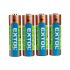 EXTOL ENERGY Batterien-Set 4 Stk., Alkaline, 1,5V, Größe: AA (LR6); lange Lebensdauer, auf Blisterkarte