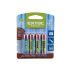 EXTOL ENERGY Batterien-Set 4 Stk., Alkaline, 1,5V, Größe: AA (LR6); lange Lebensdauer, auf Blisterkarte