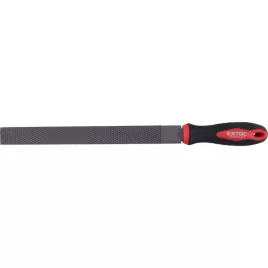   EXTOL PREMIUM Feile 250mm flach, C45 Stahl, Hieb 2, fein, TPR Gummigriff