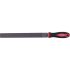 EXTOL PREMIUM Feile 250mm flach, C45 Stahl, Hieb 2, fein, TPR Gummigriff