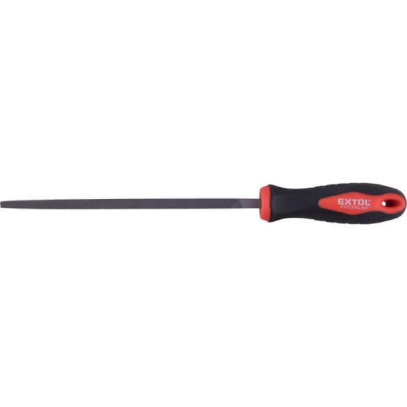 EXTOL PREMIUM Metallfeile 200mm Vierkant, T12 Stahl, Hieb 2, fein, TPR-Gummigriff