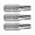 FORTUM Schraubendrehereinsatz TORX, 3 Stk., S2 Stahl; T 20×25mm, auf Blisterkarte