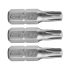 FORTUM Schraubendrehereinsatz TORX, 3 Stk., S2 Stahl; T 20×25mm, auf Blisterkarte