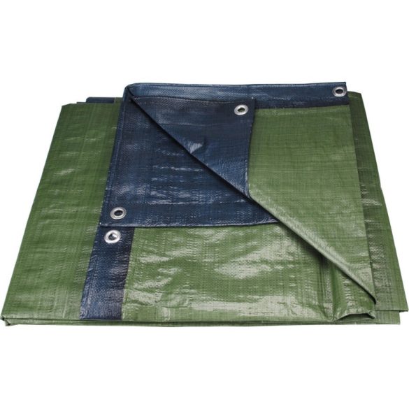 EXTOL PREMIUM Abdeckplane, wasserdicht, aber nicht UV-beständig; 150g/m², 10×15m Nennmaß, tatsächliche Größe: 9,8×14,8m, PE, mit Ösen