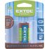 EXTOL ENERGY Batterie, Alkaline, 9V, Größe: (6LR61); lange Lebensdauer, Blisterpackung