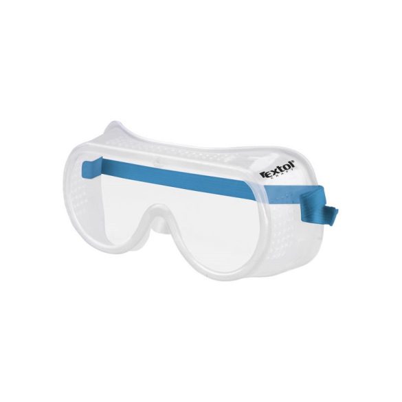 EXTOL CRAFT Schutzbrille, klare flache Polycarbonatlinse, Gummiband, CE, optische Klasse: 1, Stoßschutz