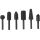 EXTOL PREMIUM Zapfenfeilen-Set, 6-teilig; 6 mm Schaft, max. 2.000 U/min