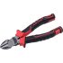 EXTOL PREMIUM Seitenschneider, 190mm, dualer rot/schwarzer TPR-Griff, 20% mehr Kraft, Aufhängungshalterung