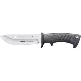   EXTOL PREMIUM vadász- és túrakés, 3CR13 rozsdamentes acél penge, műanyag nyél, nylon tok, teljes/penge hossz: 270mm/145mm
