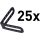 EXTOL PREMIUM Eckprofil für Fliesennivelliersystem (8845010 Fliesennivellierer) Set, 25 Stk., 60×60mm, Kunststoff, L-Typ