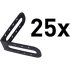 EXTOL PREMIUM Eckprofil für Fliesennivelliersystem (8845010 Fliesennivellierer) Set, 25 Stk., 60×60mm, Kunststoff, L-Typ