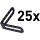 EXTOL PREMIUM Eckprofil für Fliesennivelliersystem (8845010 Fliesennivellierer) Set, 25 Stk., 60×60mm, Kunststoff, L-Typ