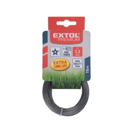   EXTOL PREMIUM Trimmerfaden für Rasentrimmer 1,6 mm, sternförmig, schwarz/dual power, 15m