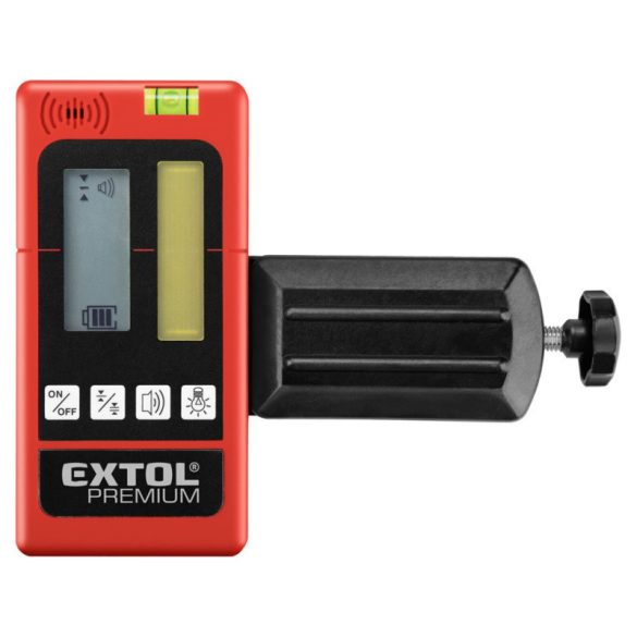 EXTOL PREMIUM Laserempfänger/Detektor für Nivelliergerät, ROT und GRÜN, 50m