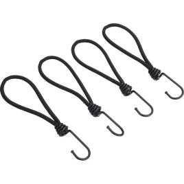   EXTOL PREMIUM Spanngummi-Set 4 Stk, 18 cm × 6 mm, mit Haken, starkes Latexgummi, für Abdeckplanen-Befestigung
